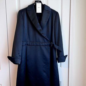 Vintage Armani Wool/Silk Lined Luxury Dress Coat - Size 14 - Made in Italy